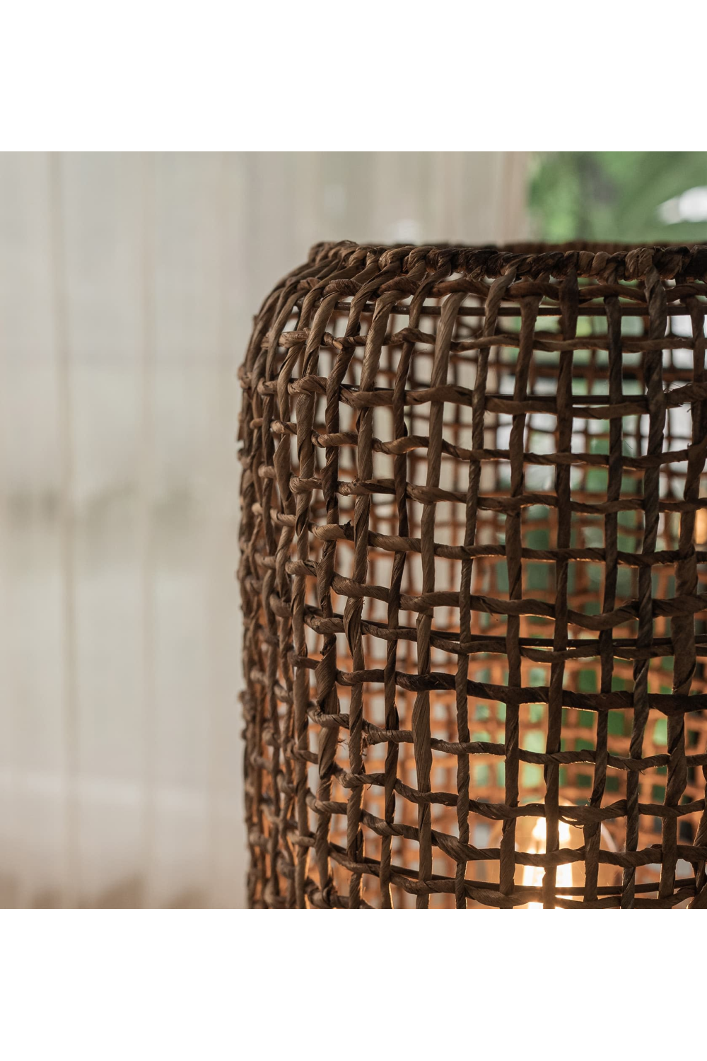 Abaca Rustic Floor Lampshade | dBodhi Twister | OROA.com