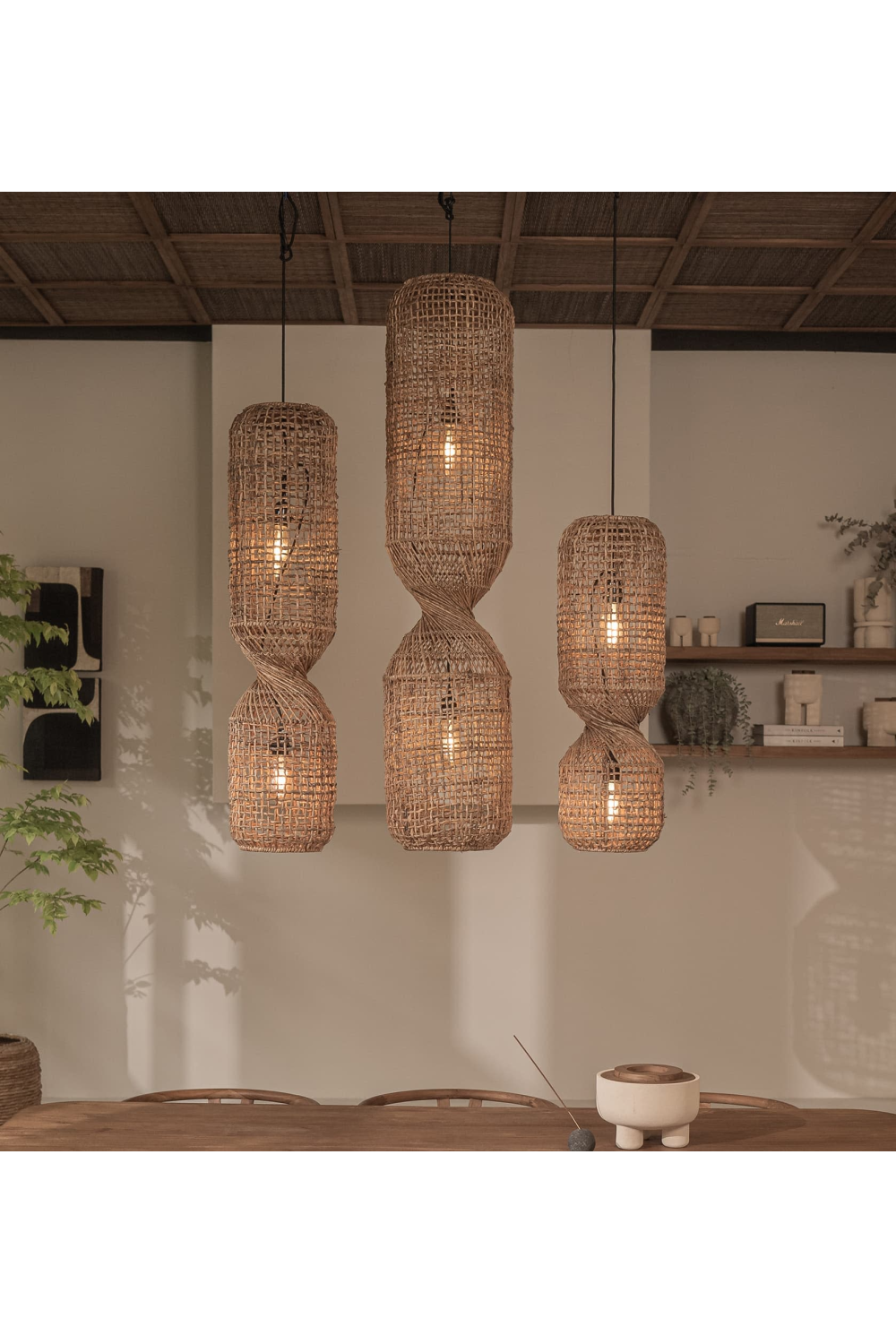 Abaca Rustic Hanging Lamp | dBodhi Twister Koi | OROA.com