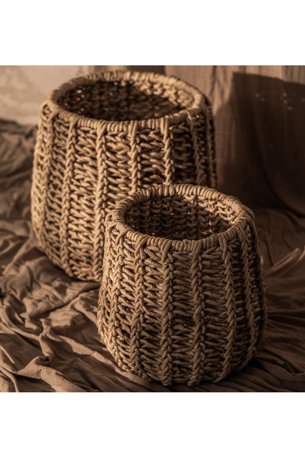 Modern Weaved Abaca Round Basket | dBodhi Batur | OROA.com