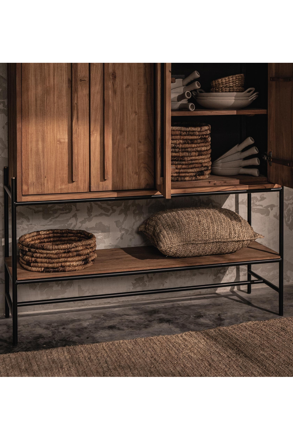 Wooden Cabinet With Lower Rack | dBodhi Outline | OROA.com