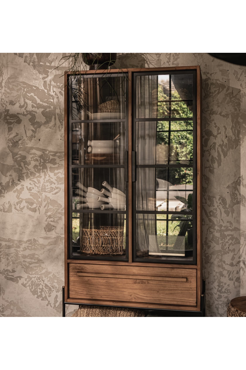 Glass Door Cabinet With Drawer | dBodhi Outline | OROA.com