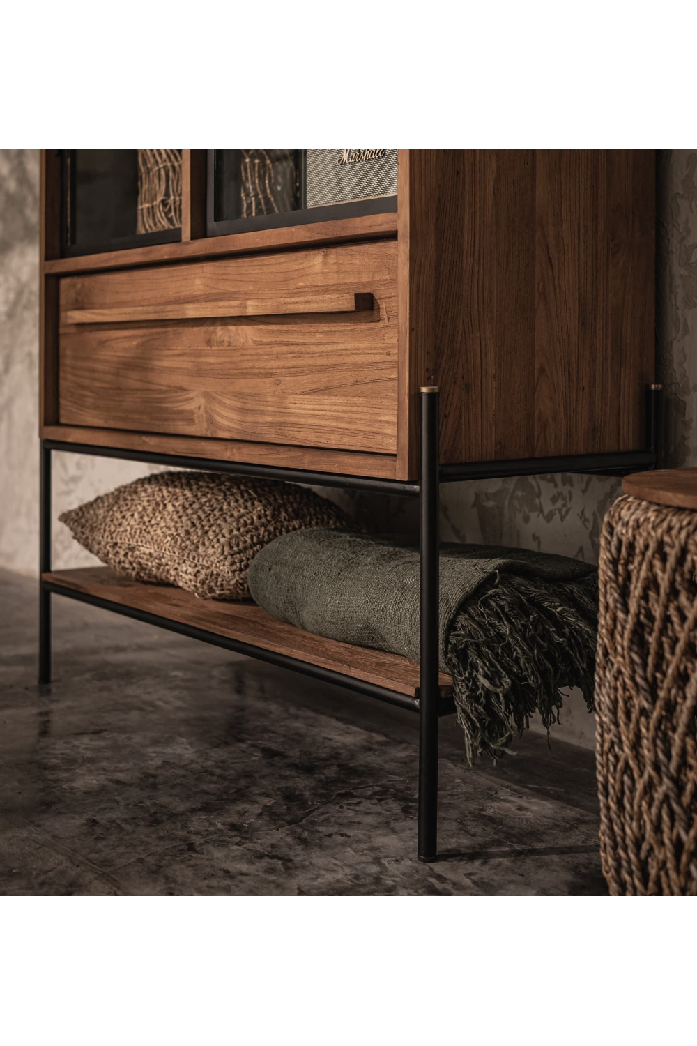 Glass Door Cabinet With Drawer | dBodhi Outline | OROA.com