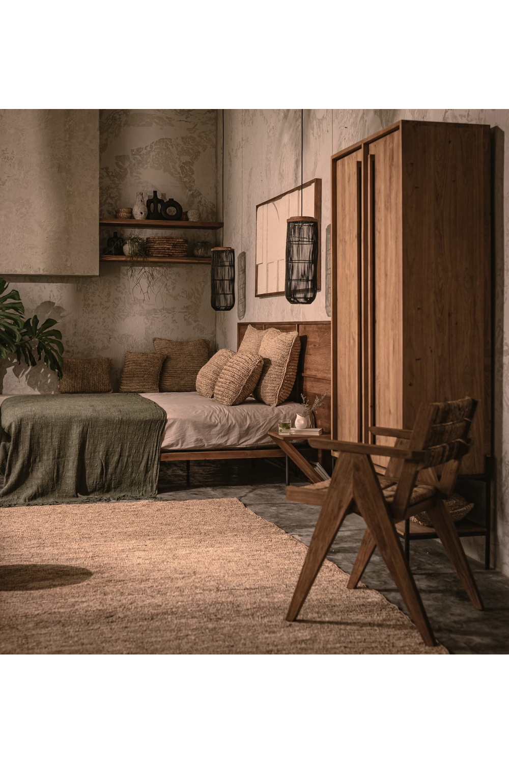 Wooden Cabinet With Lower Rack | dBodhi Outline | OROA.com