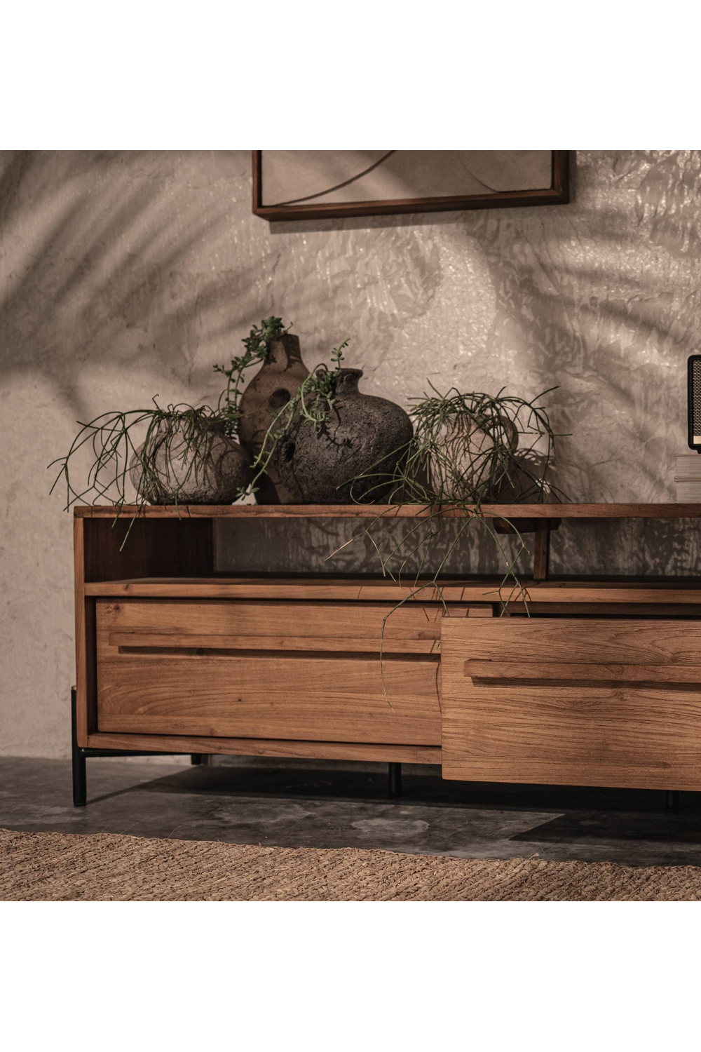 Farmhouse Style Sideboard With Open Rack | dBodhi Outline | OROA.com