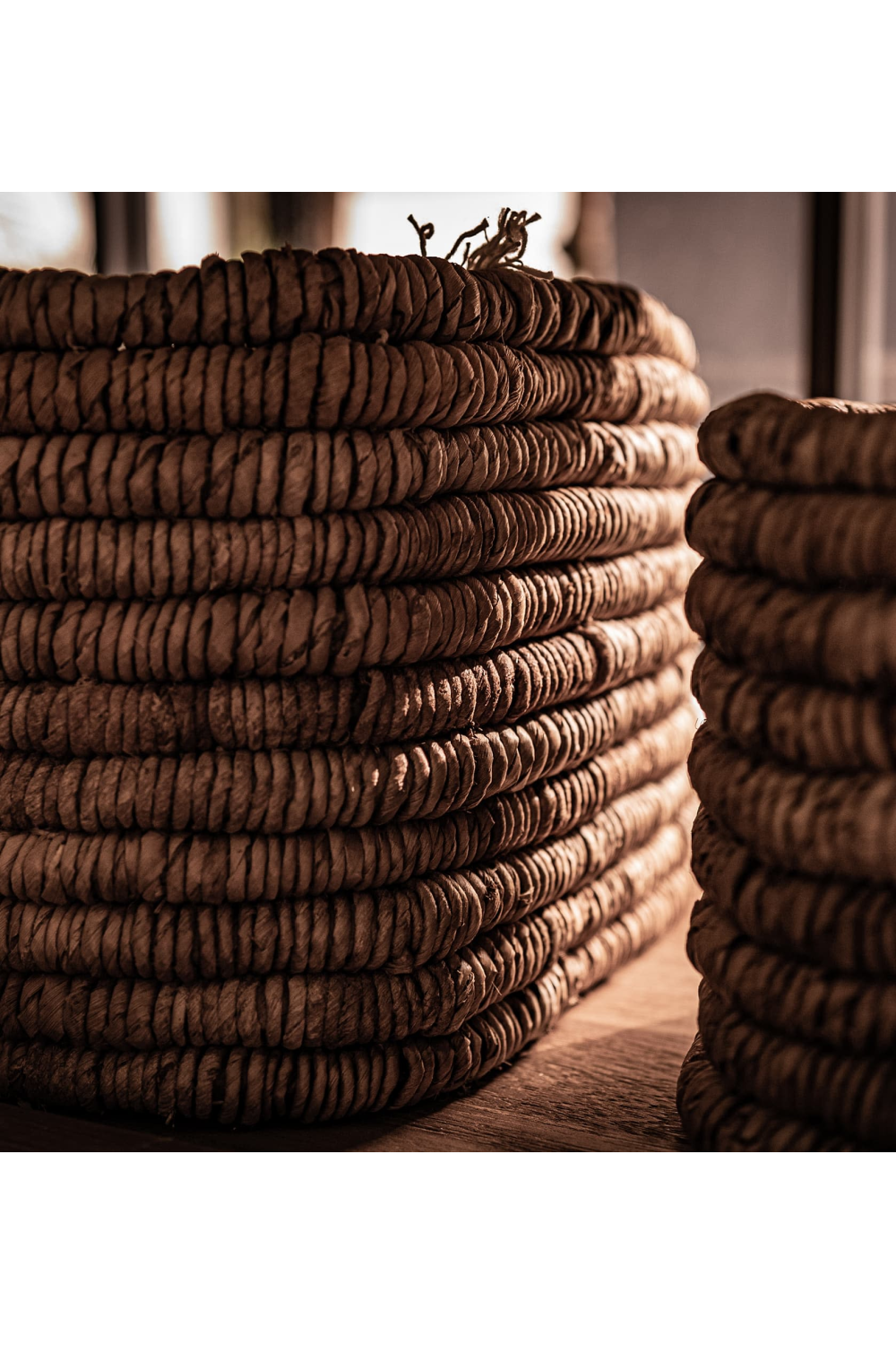 Rectangular Woven Abaca Basket Set (3) | dBodhi Caterpillar Ambang | OROA.com