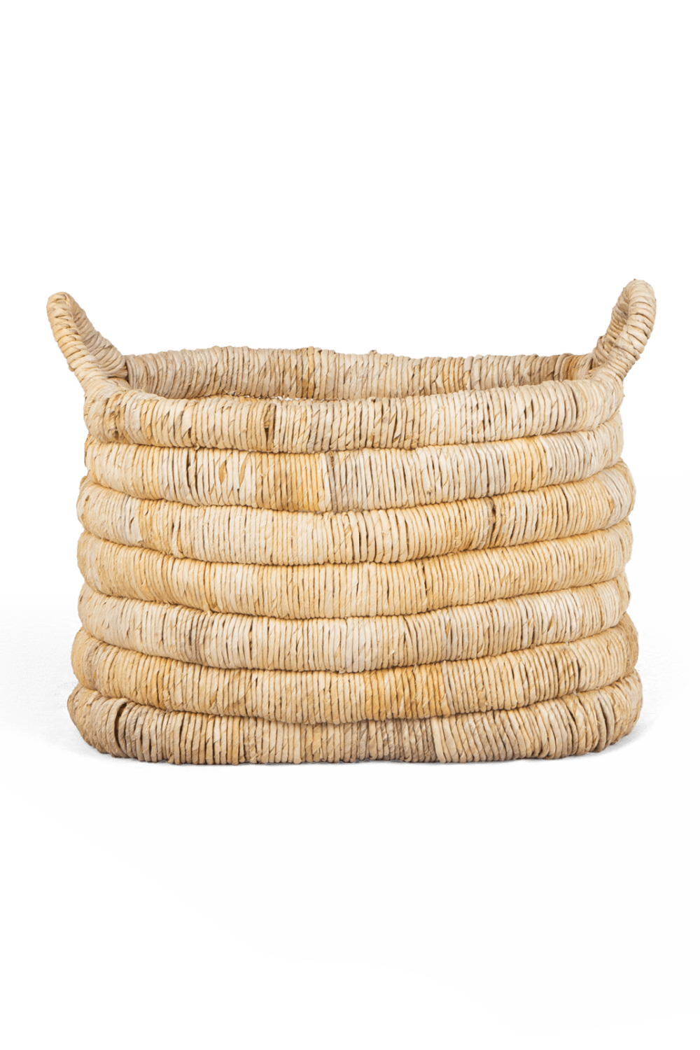 Rectangular Abaca Basket With Handle | dBodhi Caterpillar Sago | OROA.com