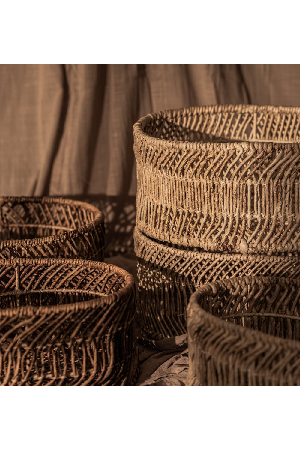 Oval Woven Abaca Basket Set (2) | dBodhi Kawi | OROA.com