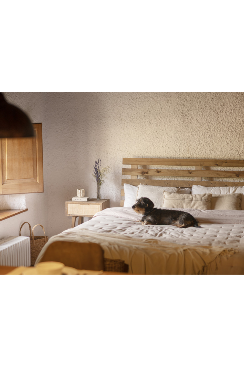 Slatted Wood Headboard | Decowood Bruma | Oroa.com