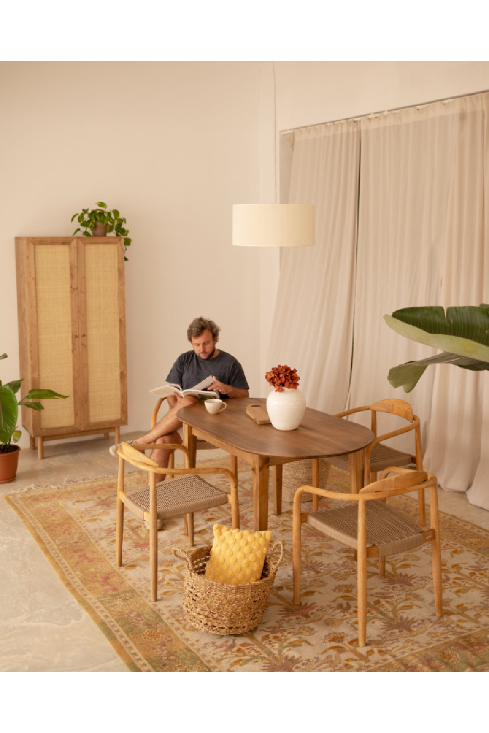 Rattan 2-Door Cabinet | Decowood Frida | Oroa.com