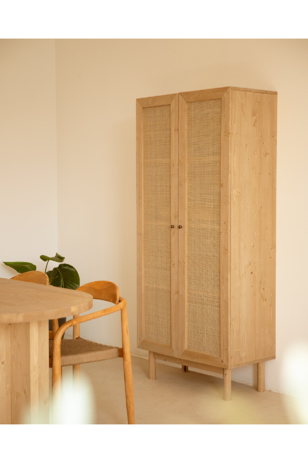 Rattan 2-Door Cabinet | Decowood Frida | Oroa.com