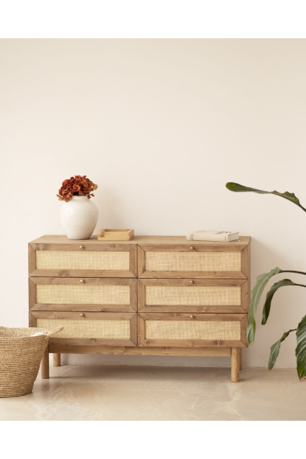 Rattan Weave 6-Drawer Chest | Decowood Frida | Oroa.com