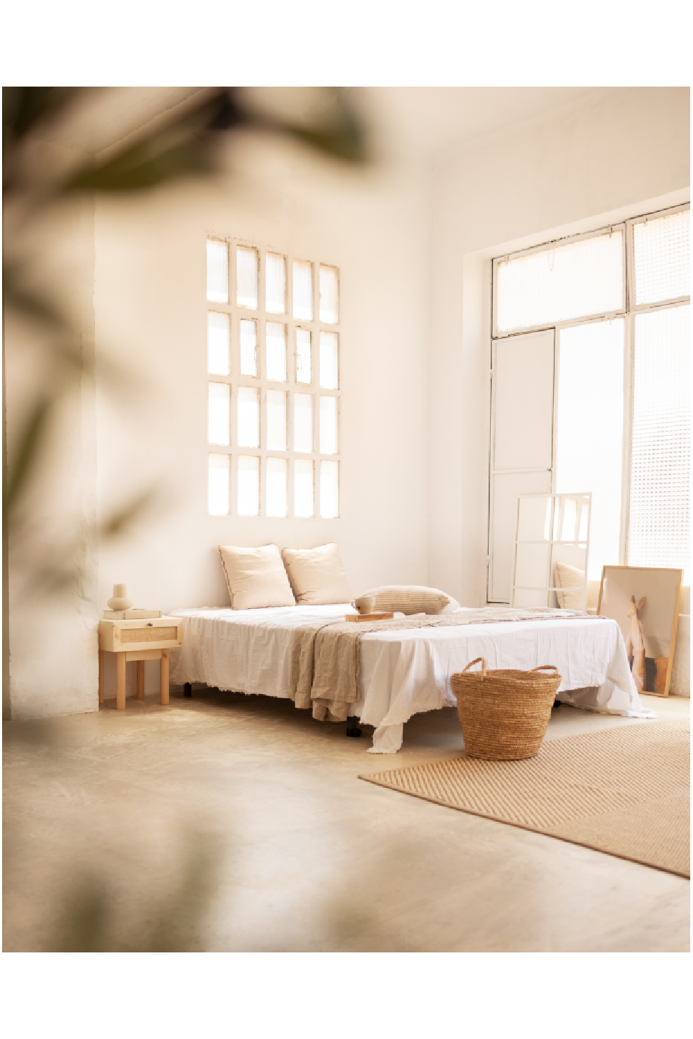 Rattan Drawer Bedside Table | Decowood Frida | Oroa.com