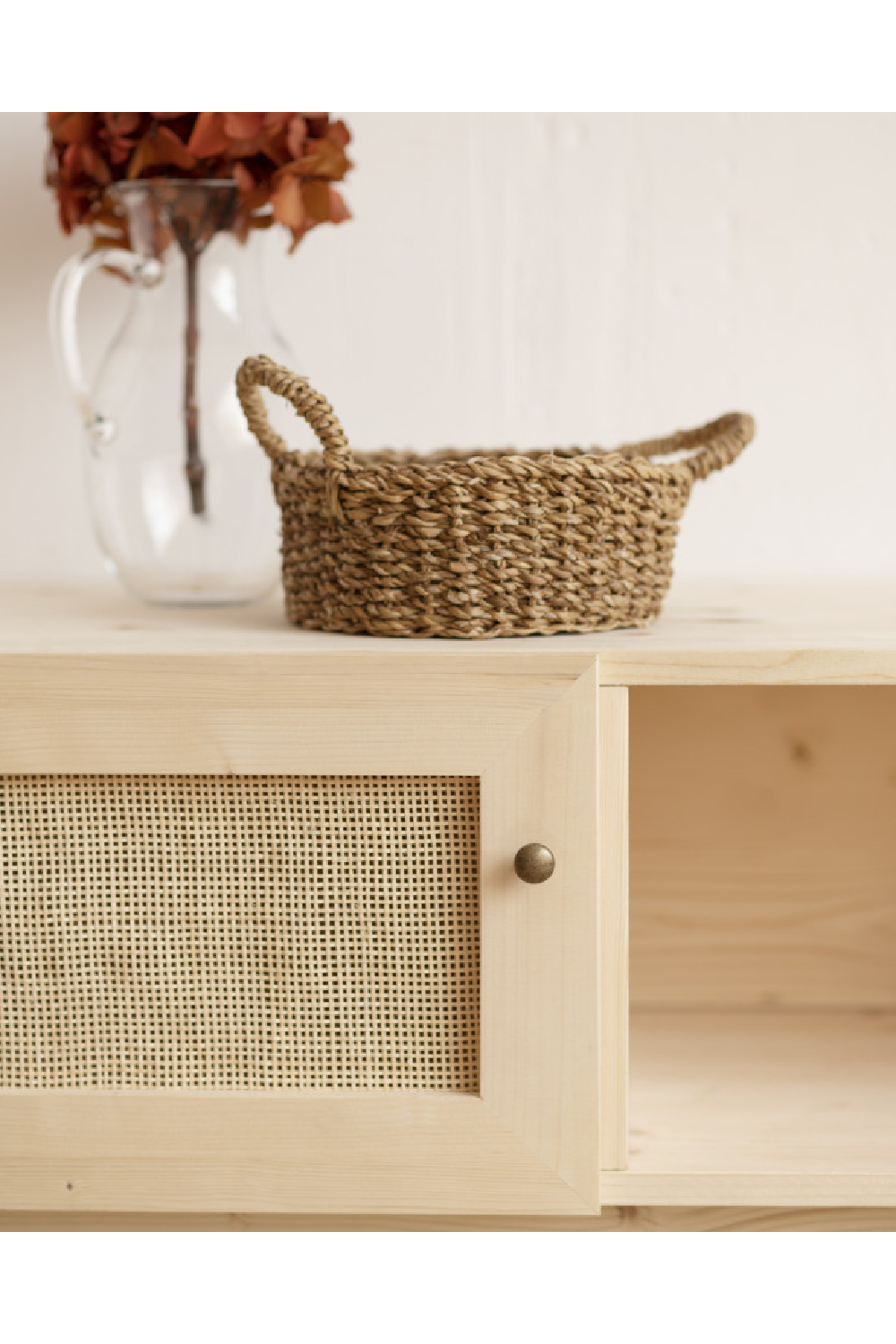 Rattan 2-Door Media Unit | Decowood Frida | Oroa.com