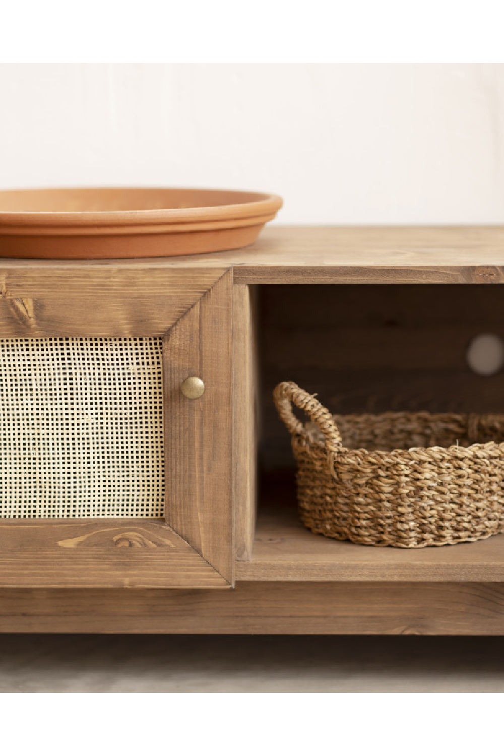 Rattan 2-Door Media Unit | Decowood Frida | Oroa.com