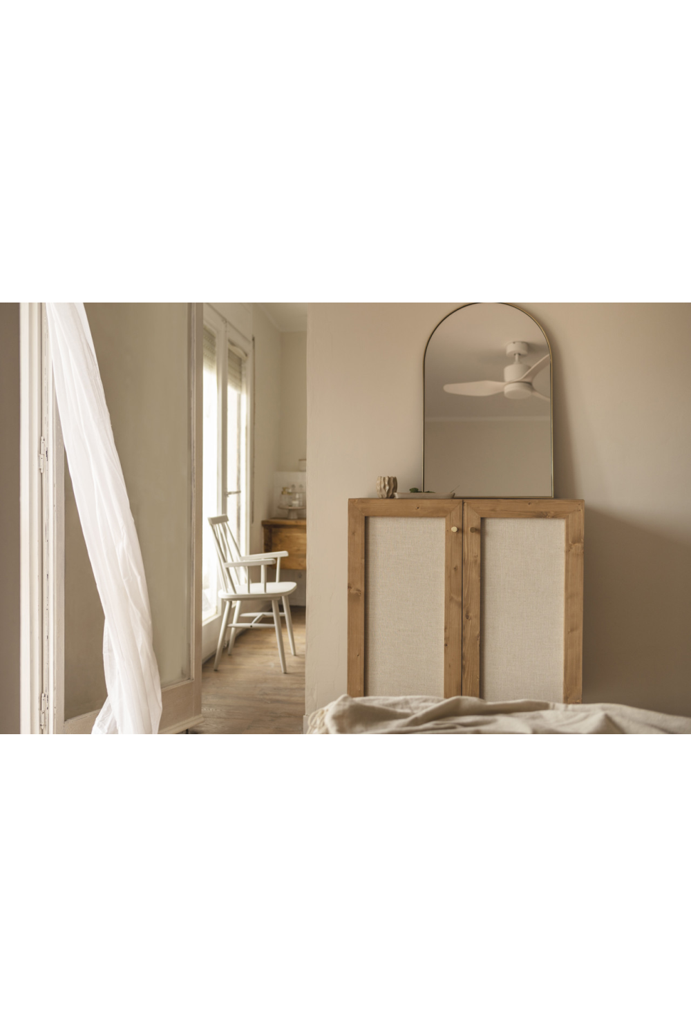 Fabric 2-Door Sideboard | Decowood Linen | Oroa.com