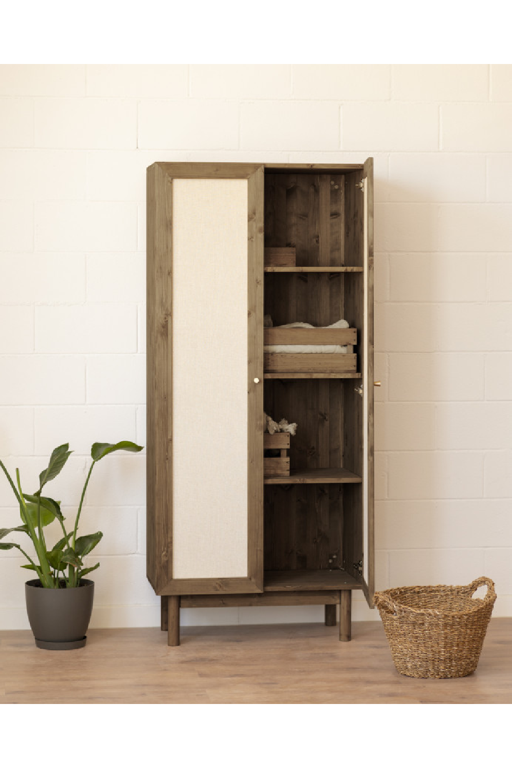 Fabric 2-Door Cabinet | Decowood Linen | Oroa.com