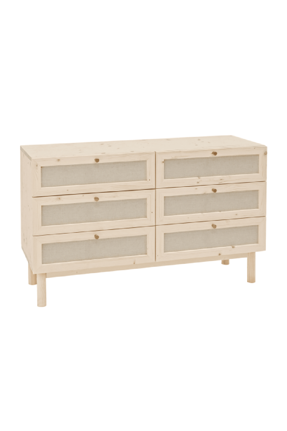 Wood Framed Fabric 6-Drawer Chest | Decowood Linen | Oroa.com