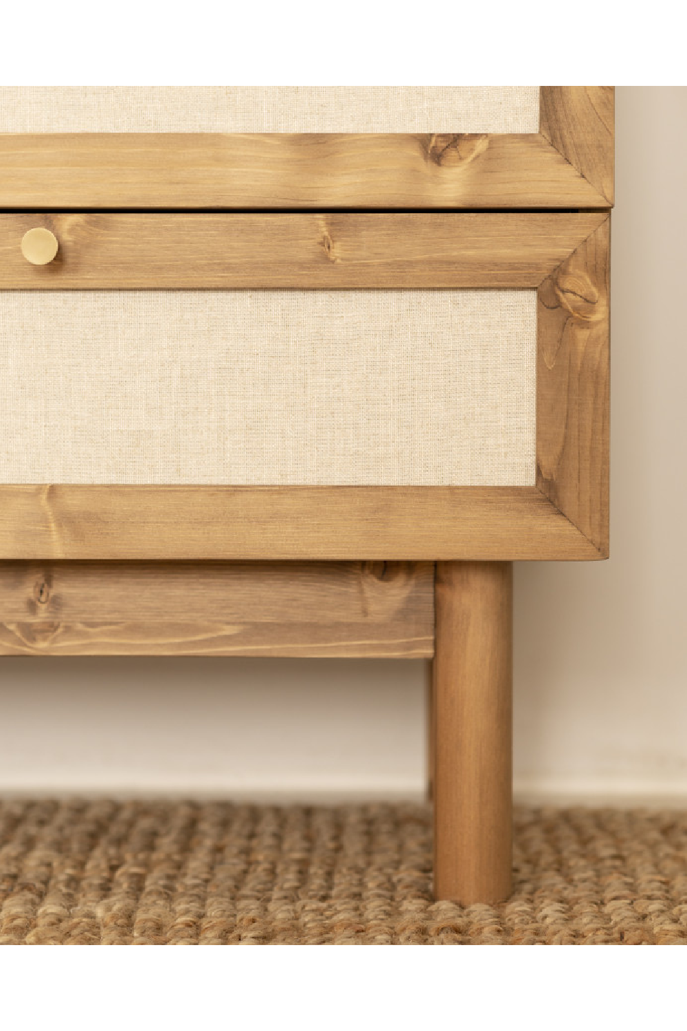 Wood Framed Fabric 6-Drawer Chest | Decowood Linen | Oroa.com