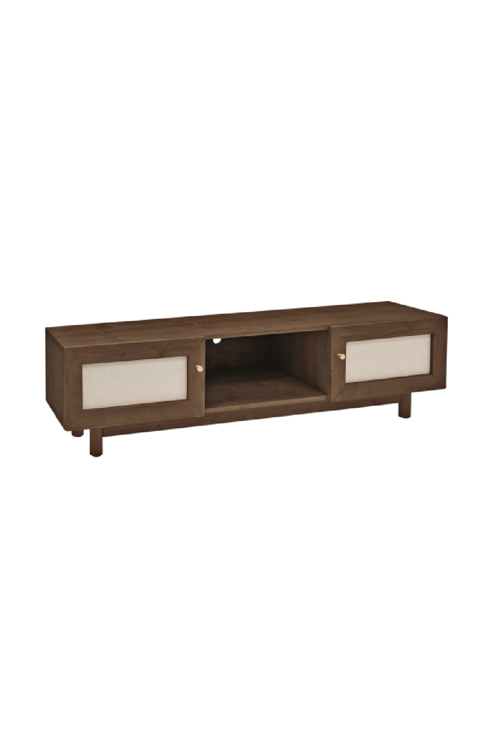 Fabric 2-Door TV Stand | Decowood Linen | Oroa.com