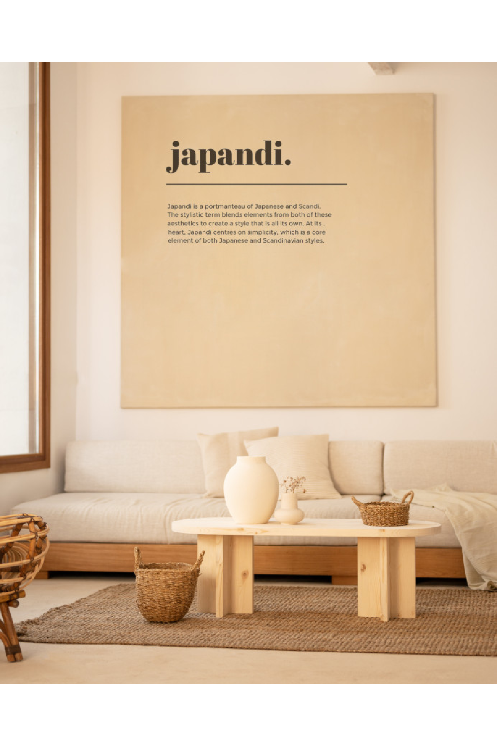 Japandi Oval Coffee Table | Decowood Tokyo | Oroa.com