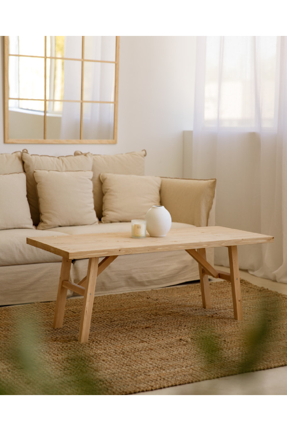 Scandinavian Wooden Coffee Table | Decowood Siep | OROA.com