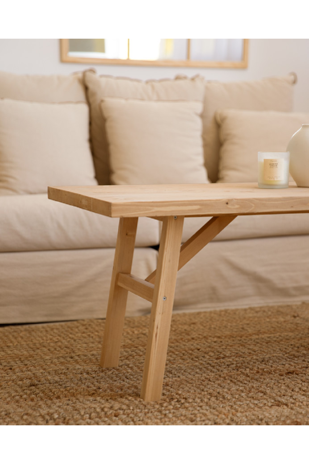 Scandinavian Wooden Coffee Table | Decowood Siep | OROA.com