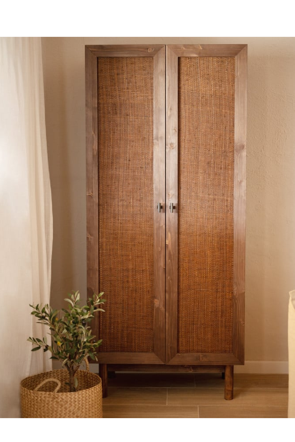 Solid Wood 2-Door Cabinet | Decowood Olivia | Oroa.com