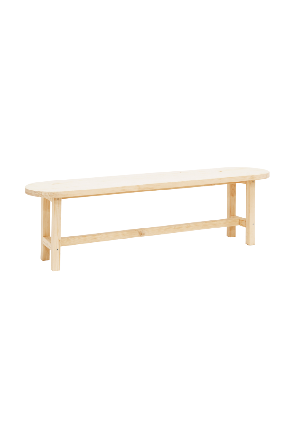 Round Edged Wooden Bench | Decowood Olivia | Oroa.com