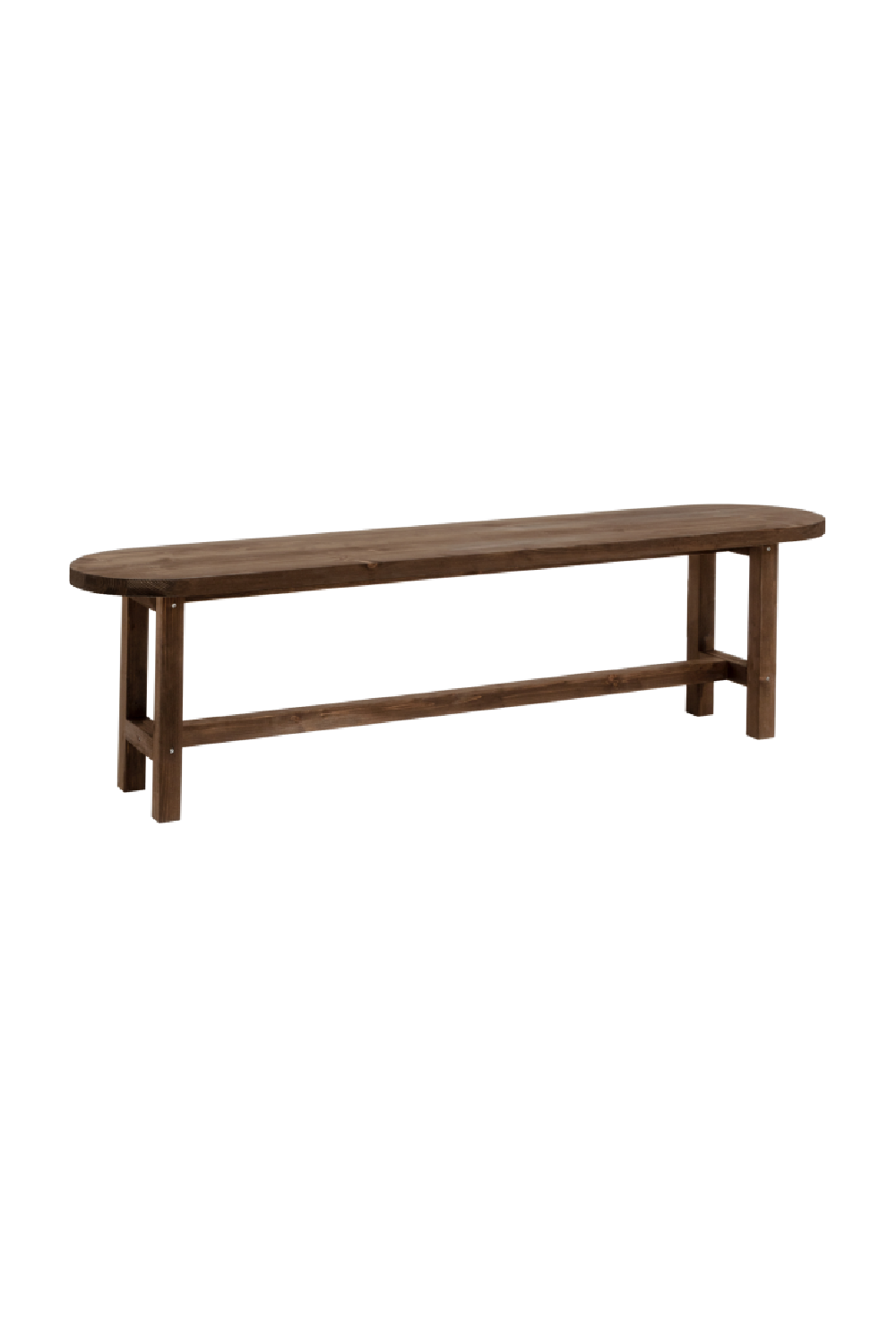 Round Edged Wooden Bench | Decowood Olivia | Oroa.com