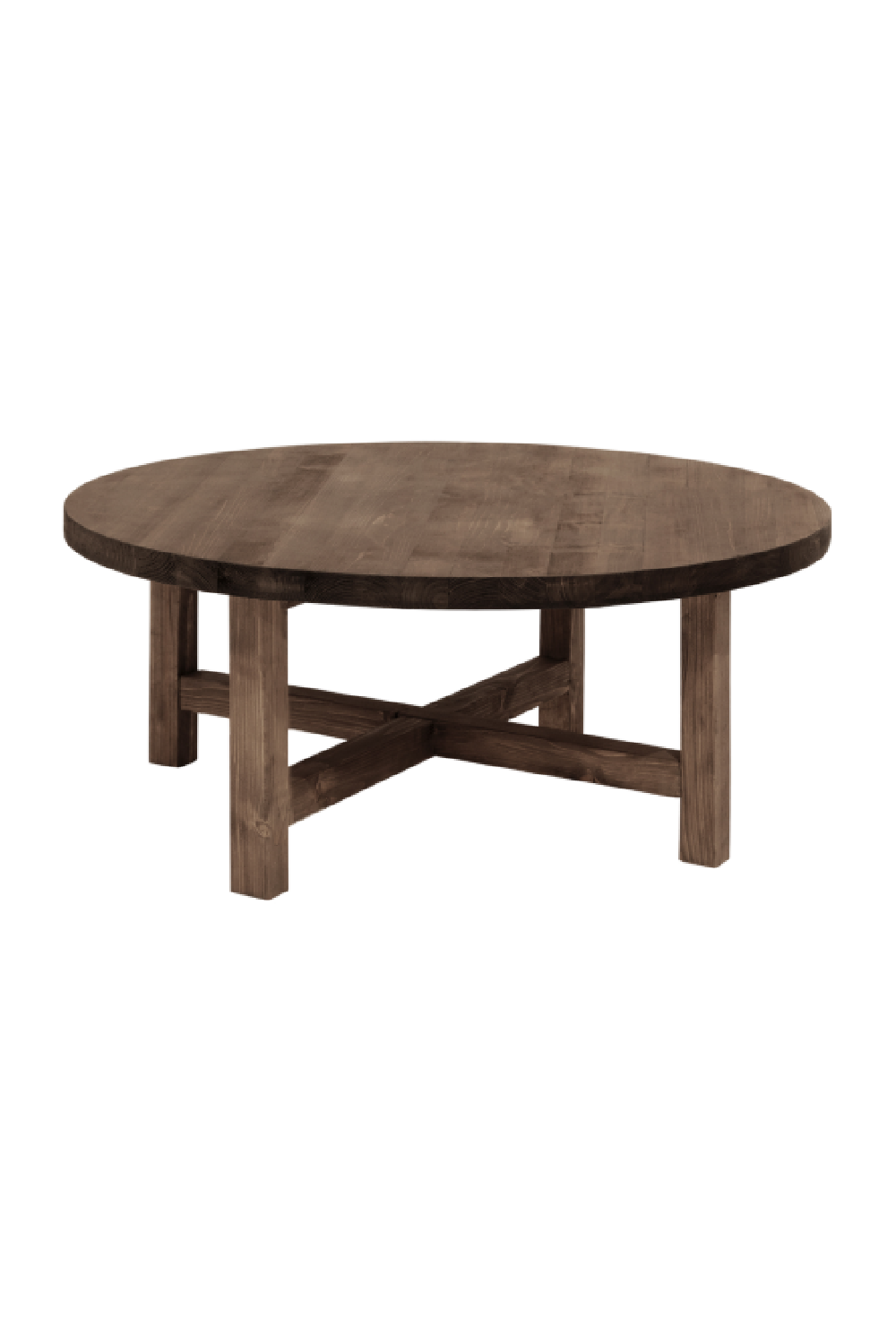 Round Solid Wood Coffee Table | Decowood Olivia | Oroa.com