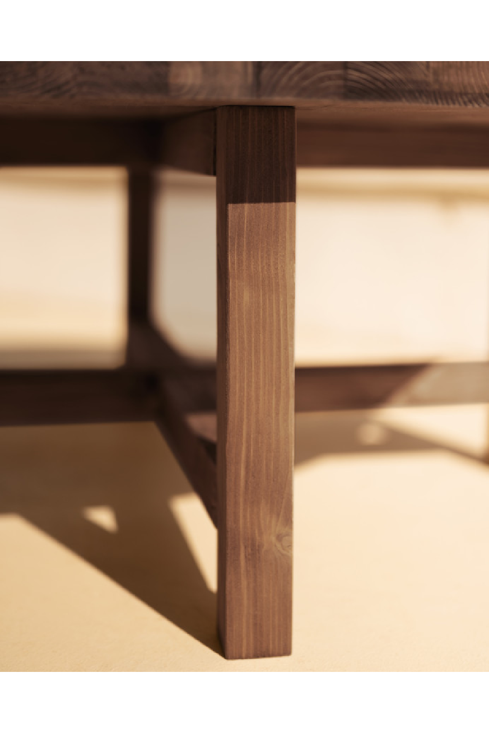 Round Solid Wood Coffee Table | Decowood Olivia | Oroa.com