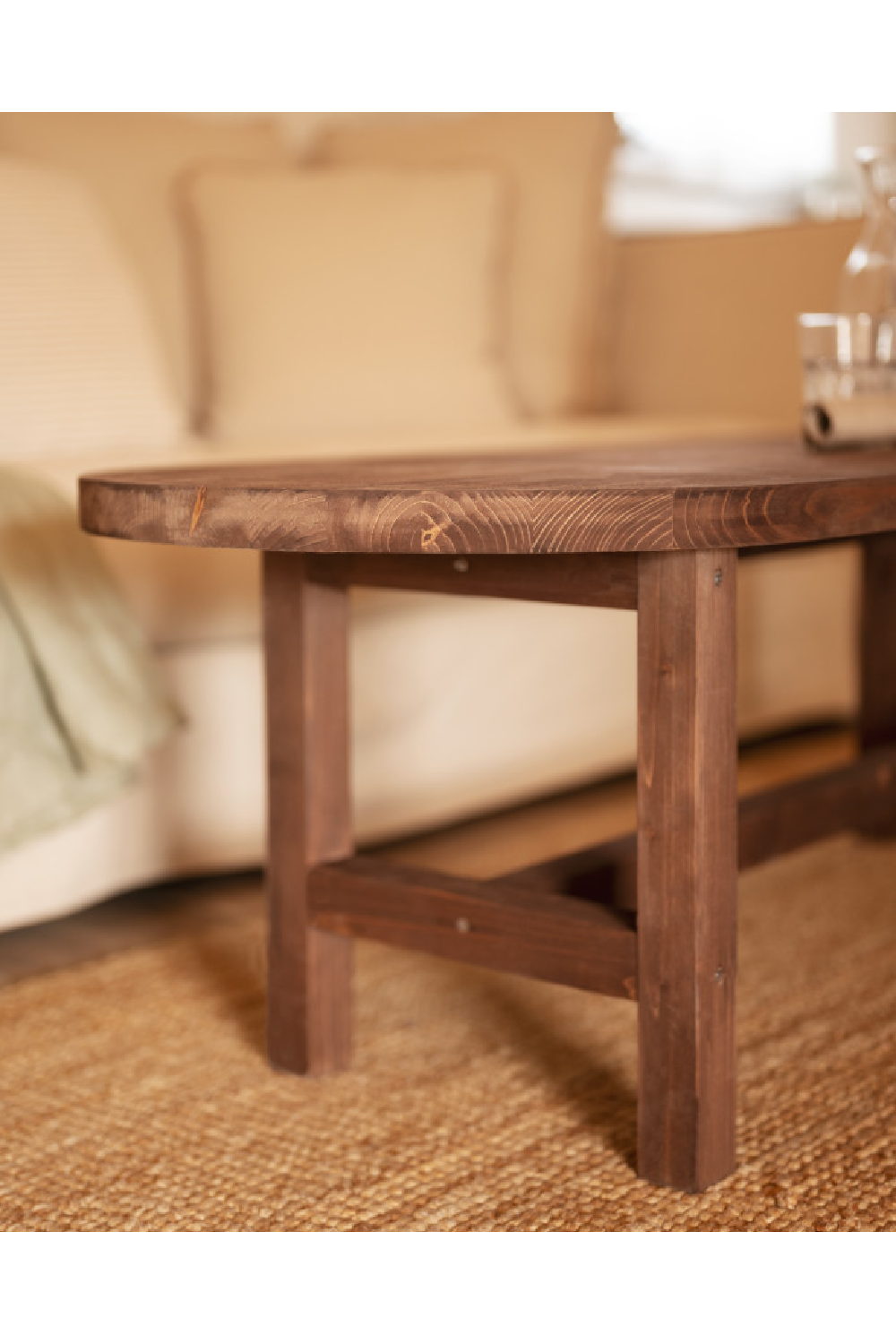 Spruce Wood Oval Coffee Table | Decowood Olivia | Oroa.com