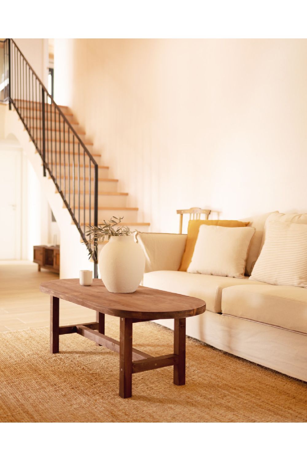 Spruce Wood Oval Coffee Table | Decowood Olivia | Oroa.com