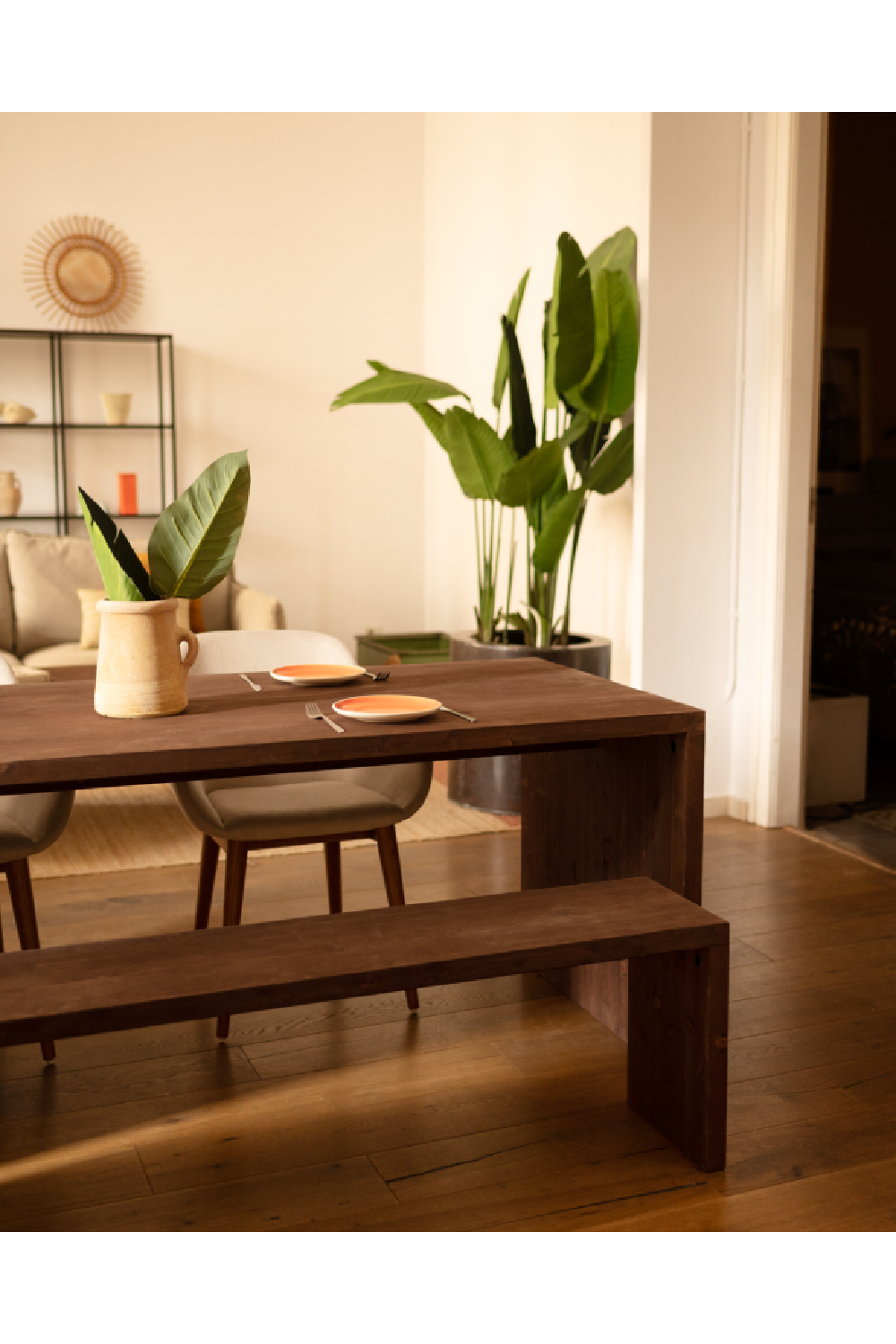 Angular Solid Wood Dining Table | Decowood Telva | Oroa.com