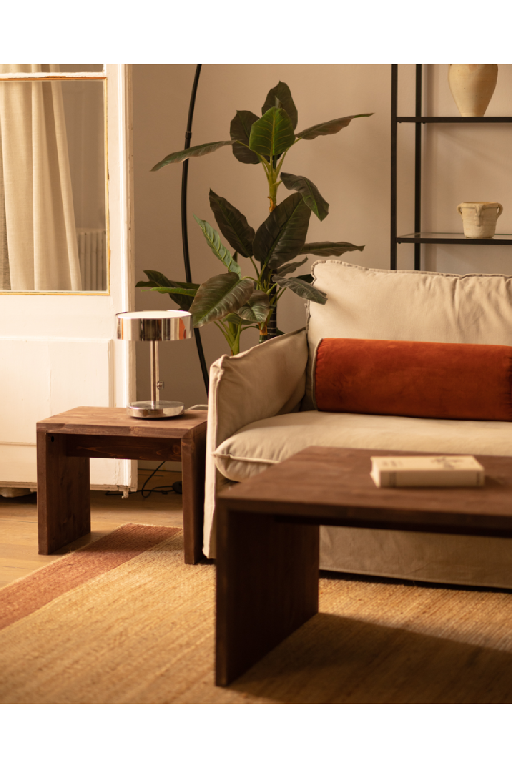 Angular Solid Wood Stool | Decowood Telva | Oroa.com