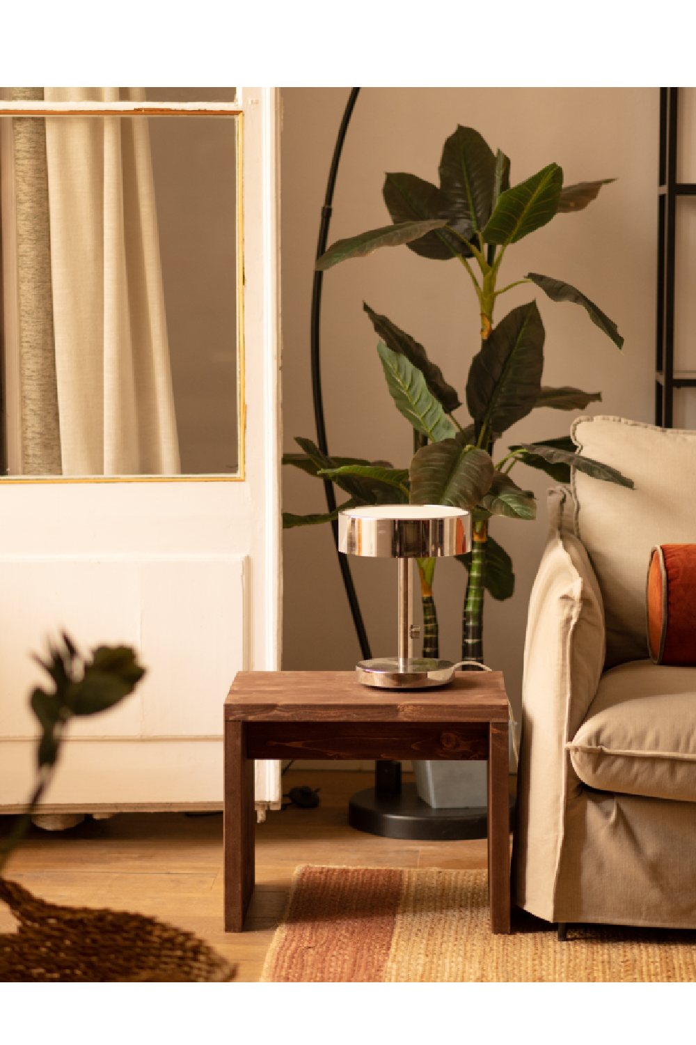 Angular Solid Wood Stool | Decowood Telva | Oroa.com