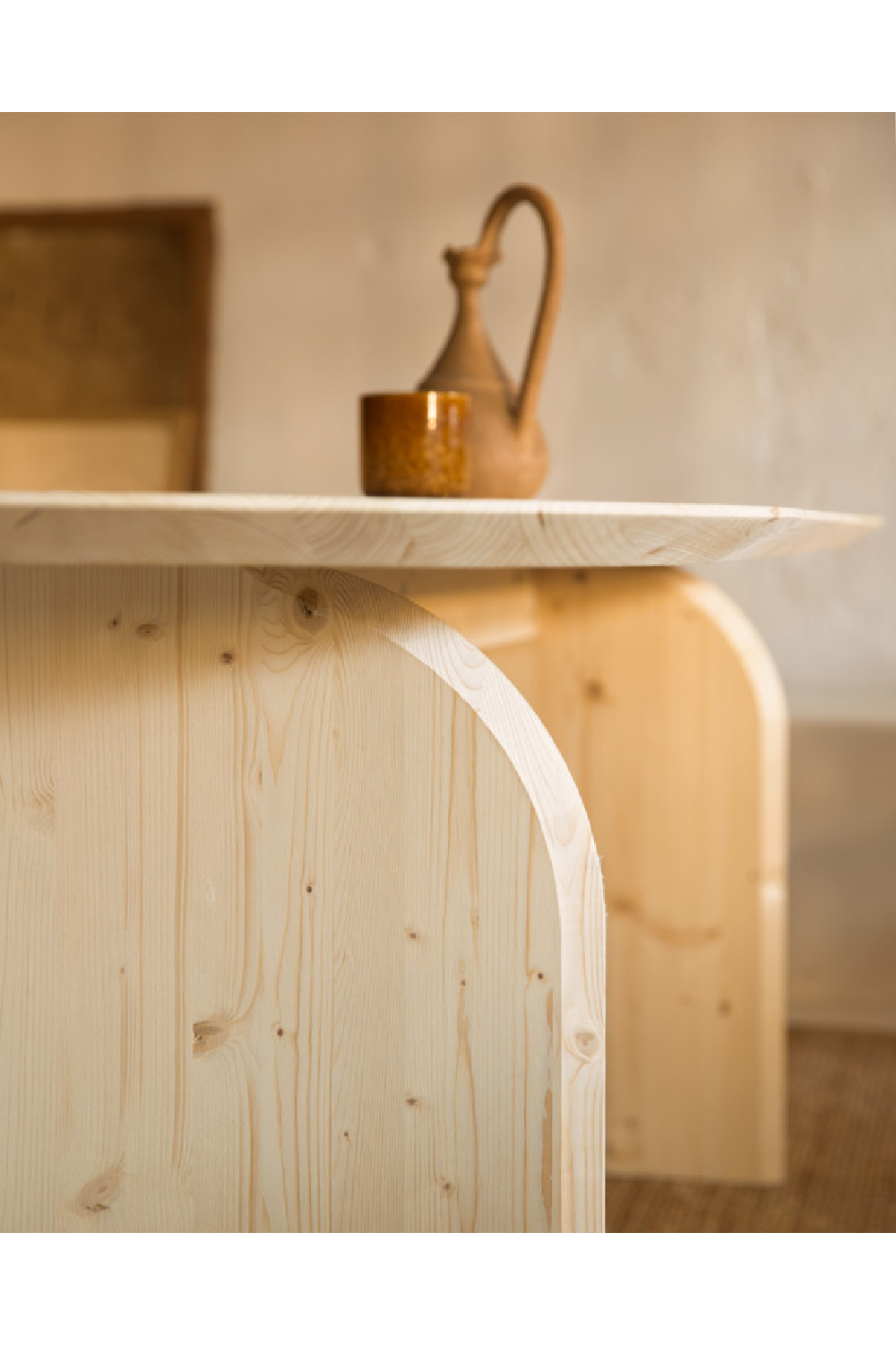 Wooden Oval Coffee Table | Decowood Bloom | Oroa.com