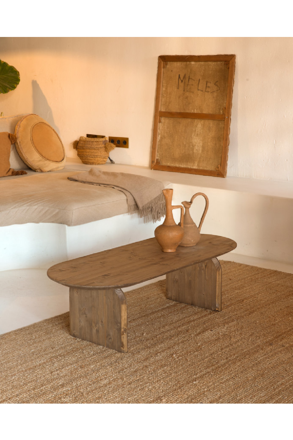 Wooden Oval Coffee Table | Decowood Bloom | Oroa.com
