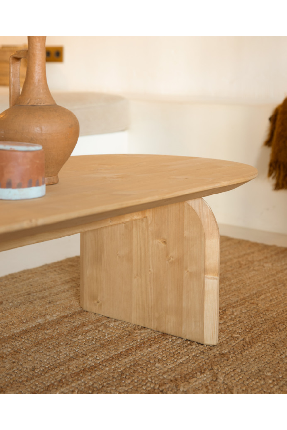 Wooden Oval Coffee Table | Decowood Bloom | Oroa.com