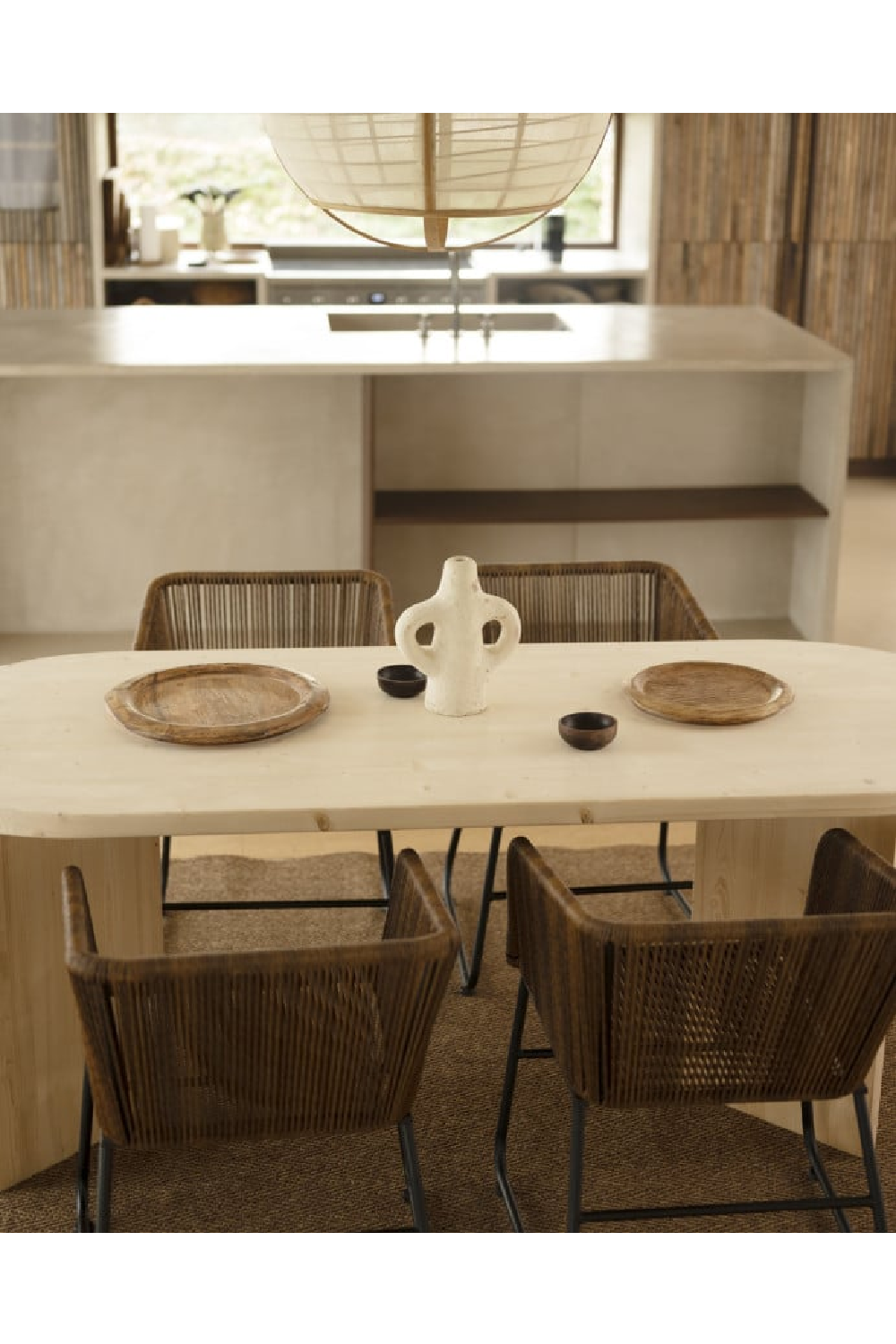 Oval Wood Dining Table | Decowood Osaka | Oroa.com