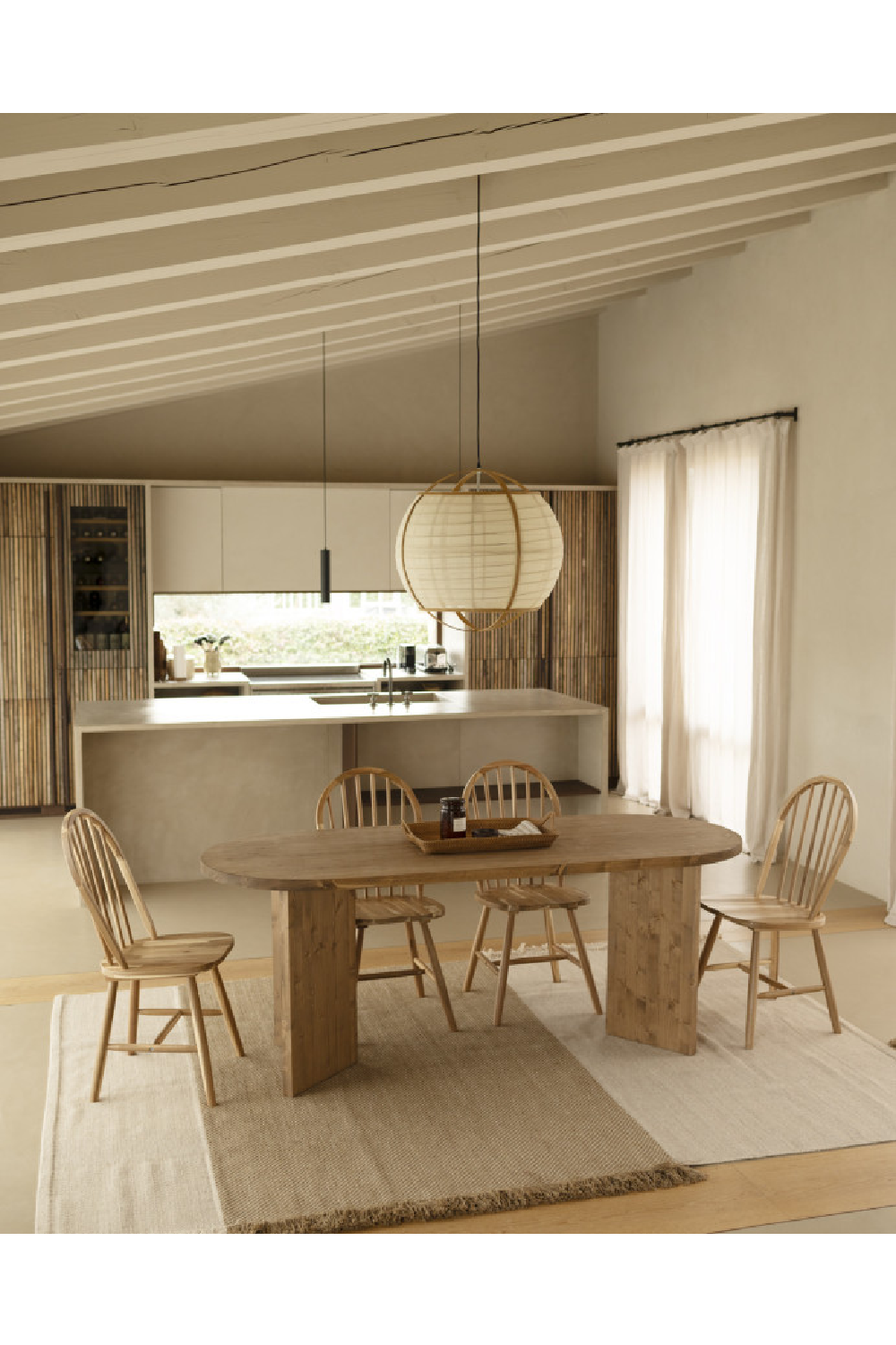 Oval Wood Dining Table | Decowood Osaka | Oroa.com