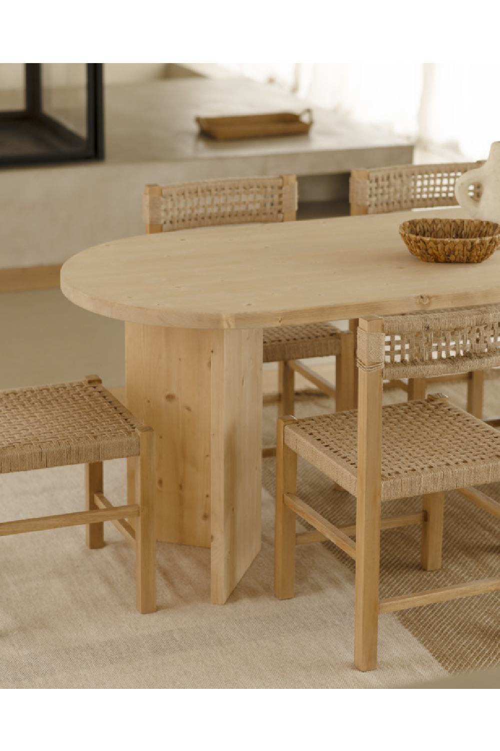 Oval Wood Dining Table | Decowood Osaka | Oroa.com
