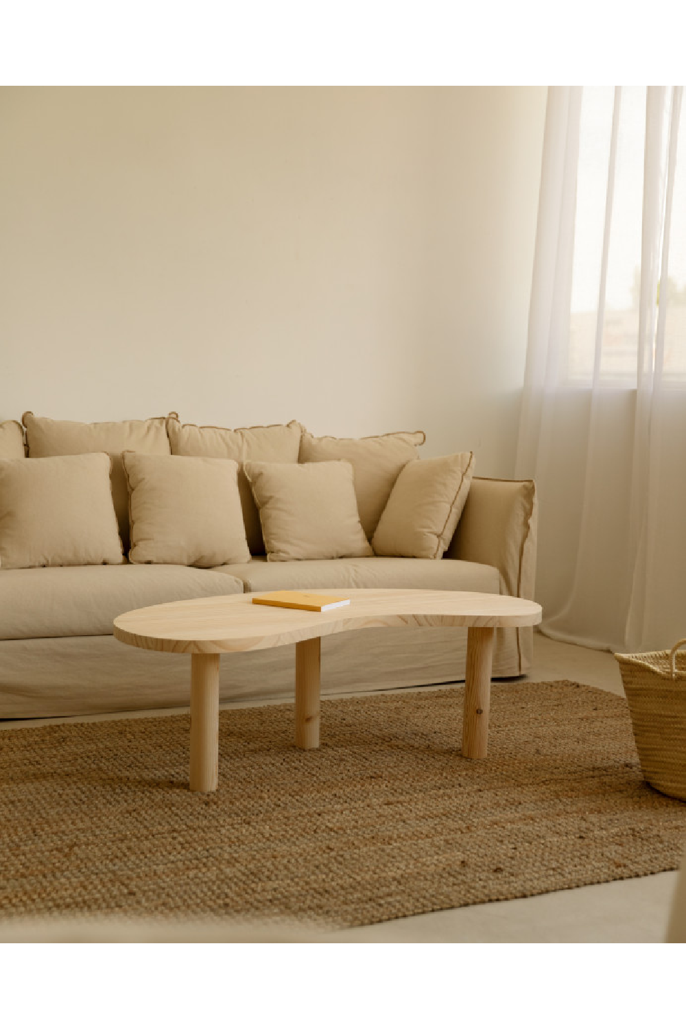 Curved Wooden Coffee Table | Decowood Gina | Oroa.com