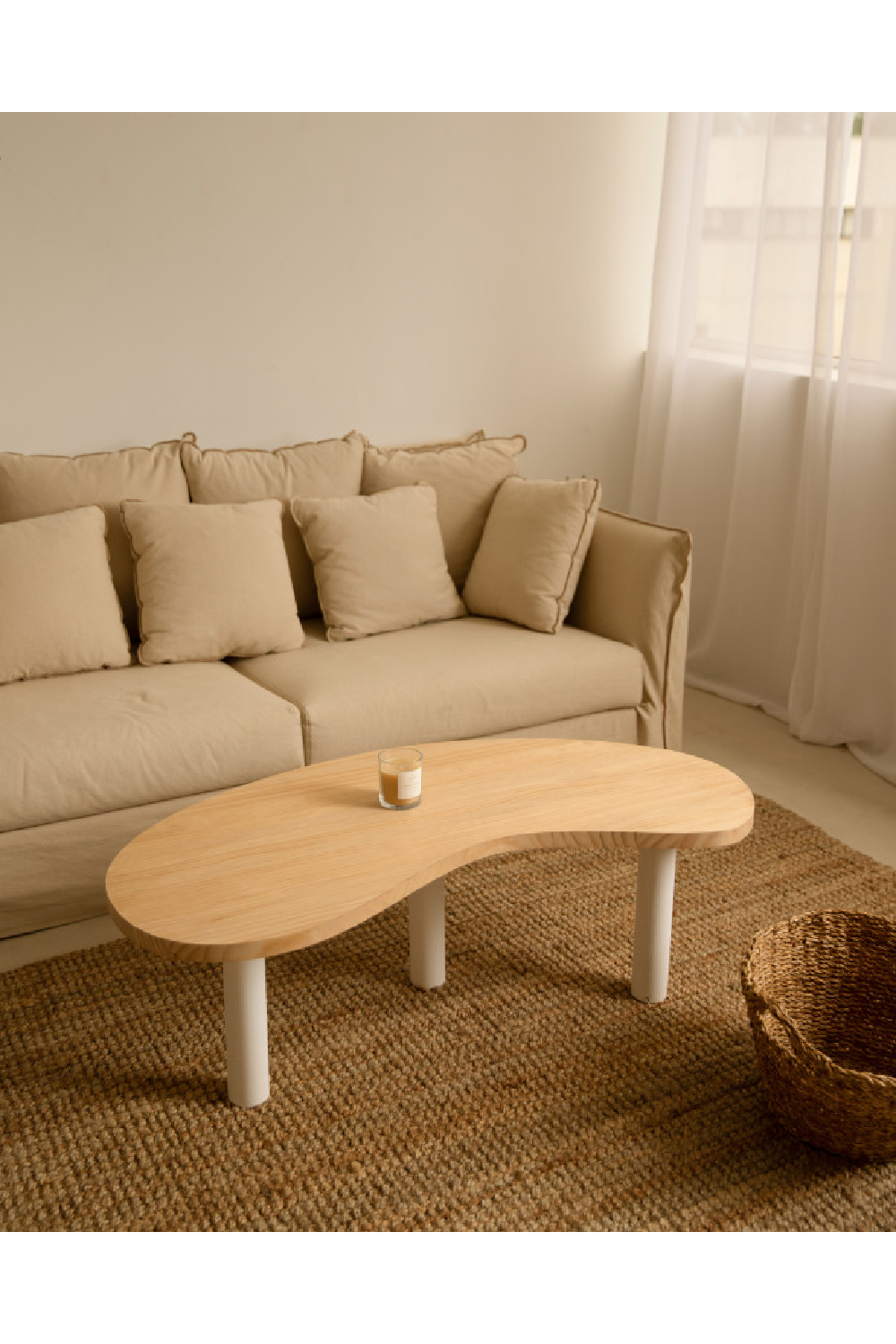 Curved Wooden Coffee Table | Decowood Gina | Oroa.com