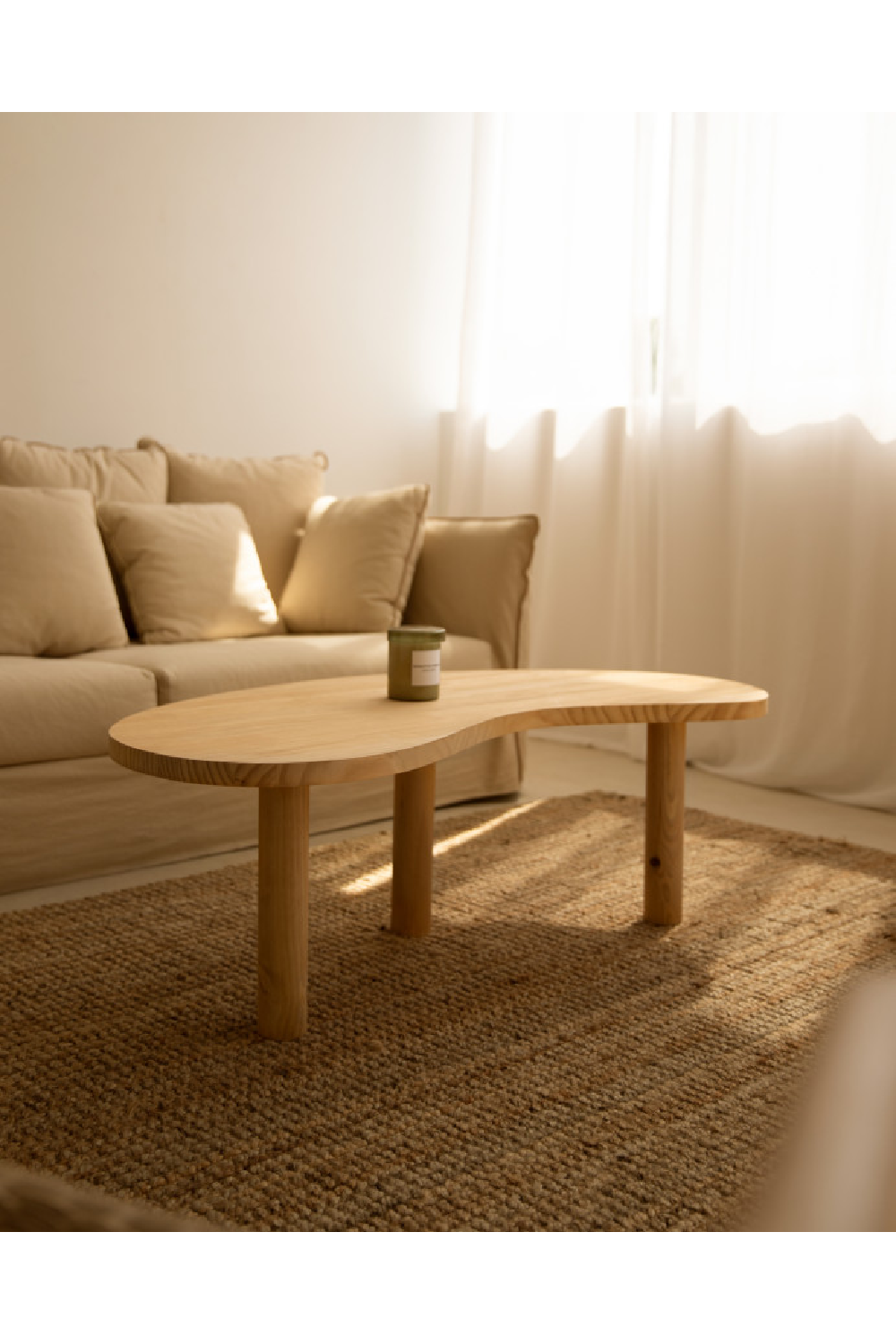 Curved Wooden Coffee Table | Decowood Gina | Oroa.com
