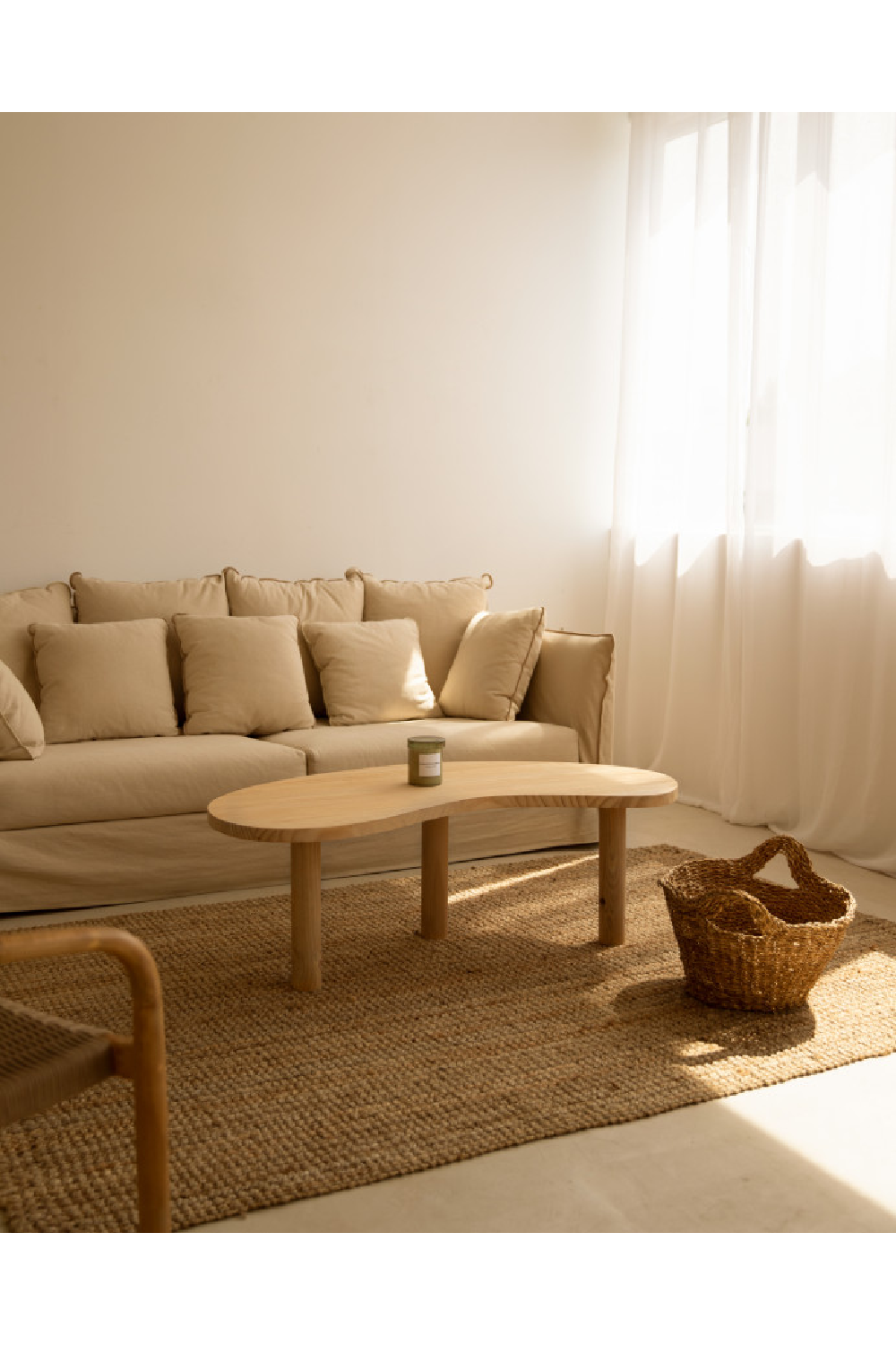 Curved Wooden Coffee Table | Decowood Gina | Oroa.com