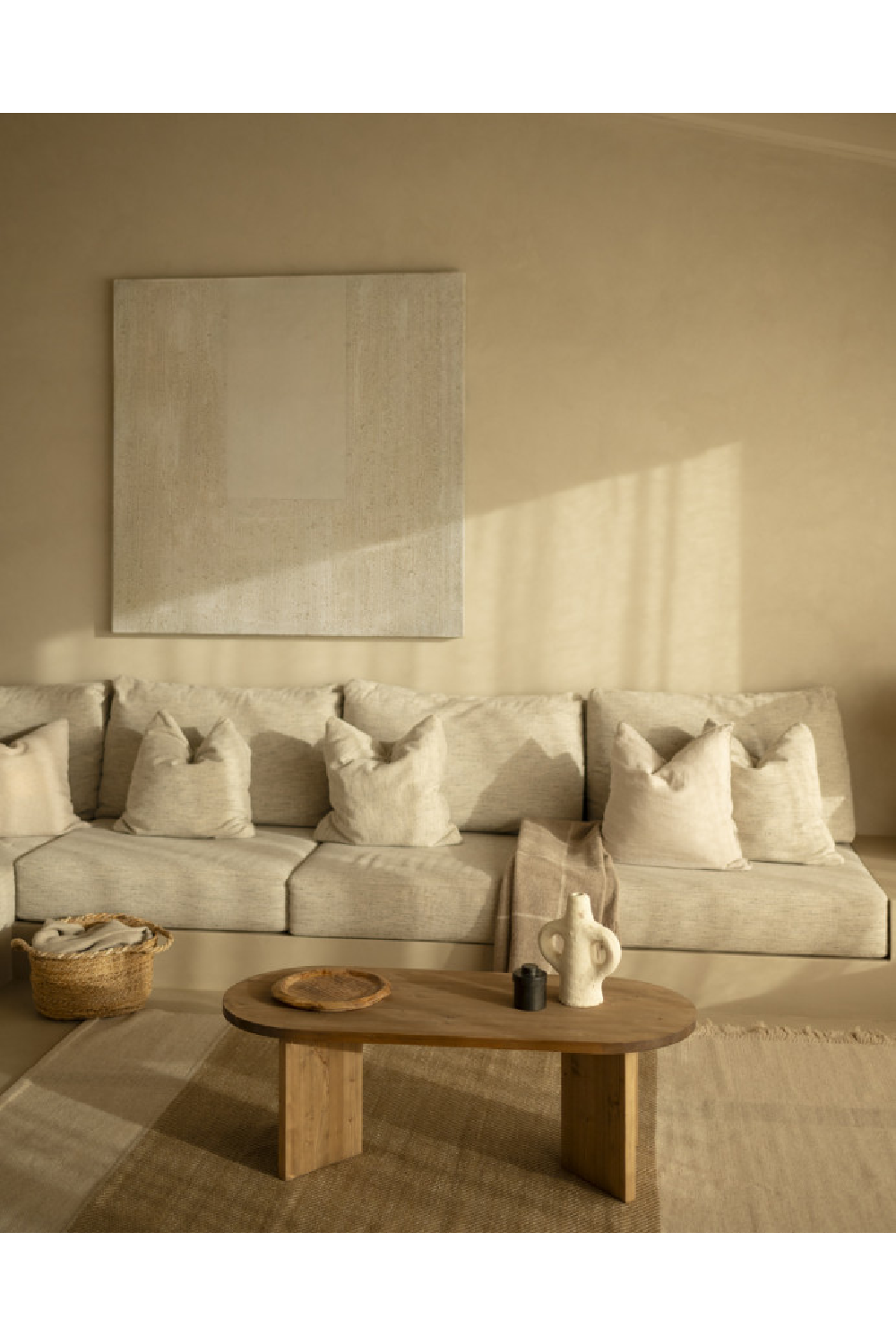 Oval Wood Coffee Table | Decowood Osaka | Oroa.com