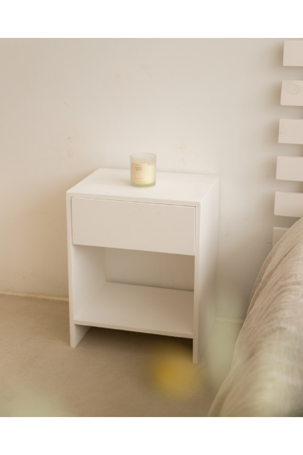 1-Drawer Wooden Bedside Table | Decowood Martina | Oroa.com