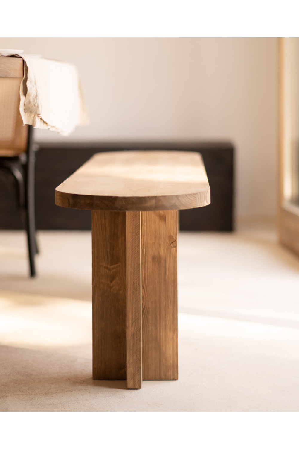 Oval Dining Table and Bench Set | Decowood Tokyo | Oroa.com