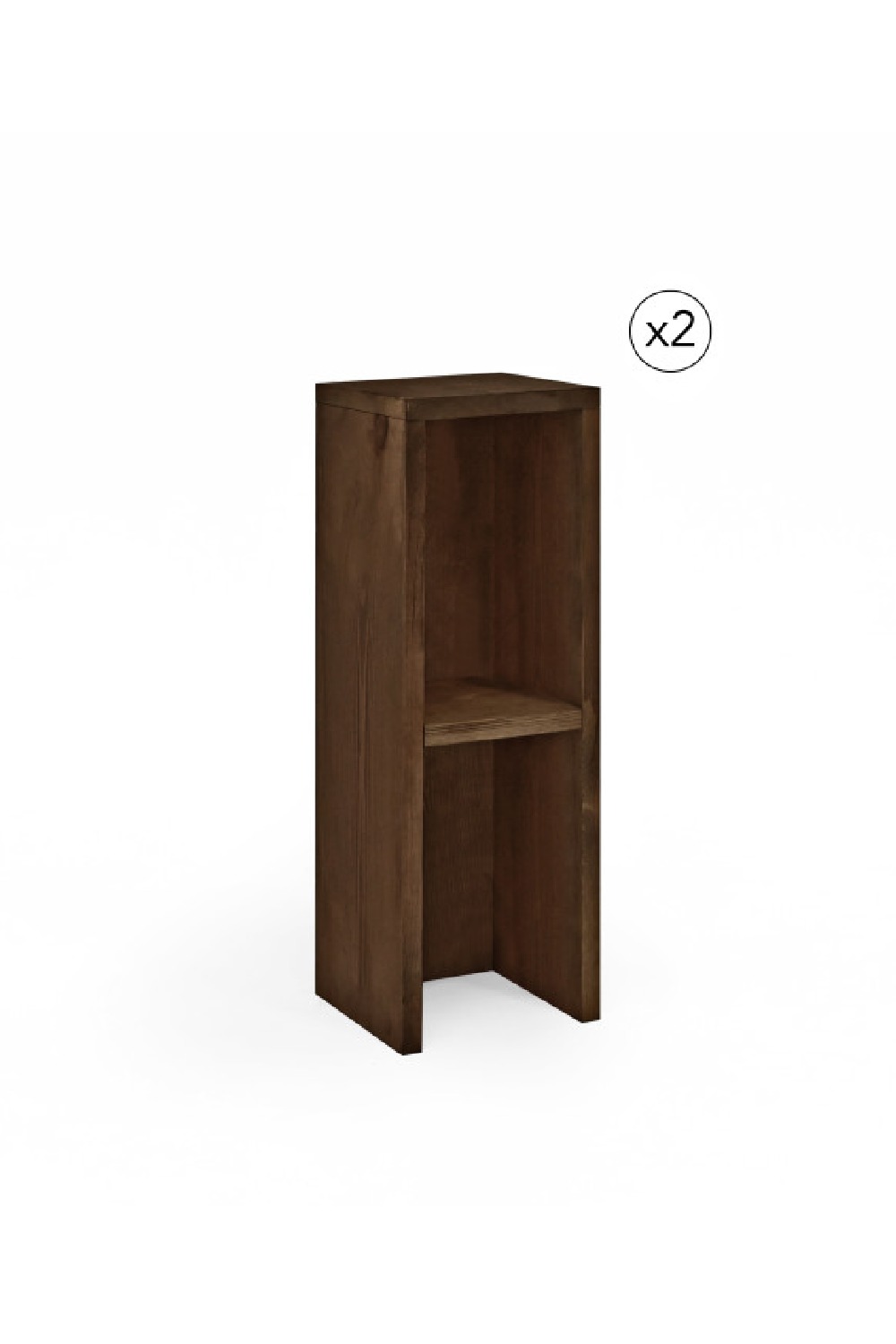 Fir Wood Bedside Table Set (2) | Decowood Lina | Oroa.com